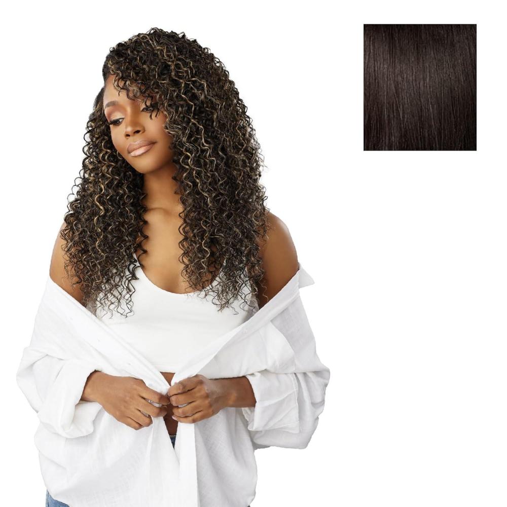 imageSensationnel Curls kinksandco synthetic bundles tropical brazilian quick weave hair or pony styles for natural 3c to 4c hair textures 18 20 22 inch 1 JETBLACK2 DARKBROWN