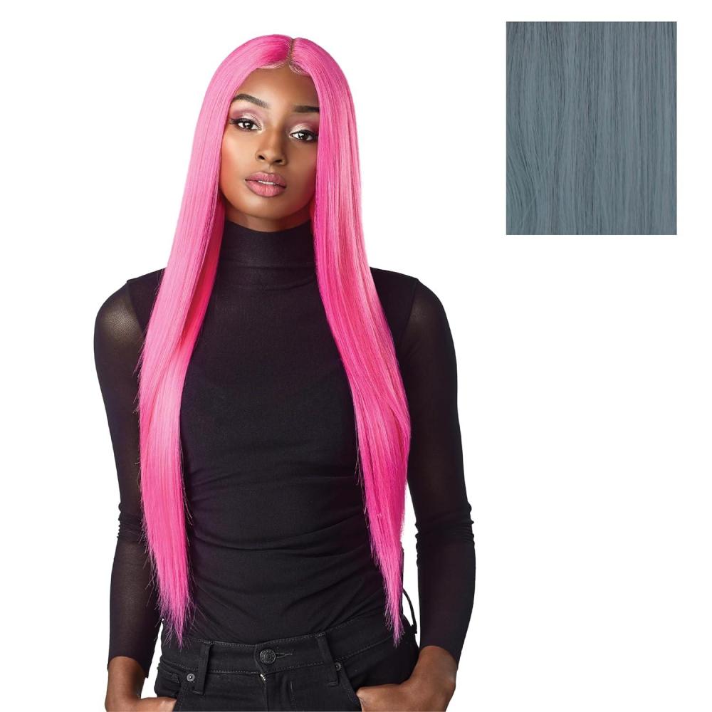 imageSensationnel Shear Muse Lace Wig Lachan Deep Laceparting Hand Tied Ready to Wear Synthetic Prestyled Units BABYBLUEBABYBLUE