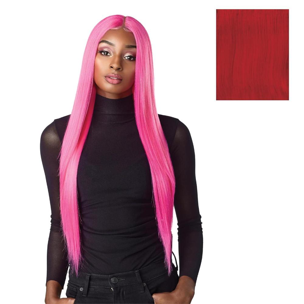 imageSensationnel Shear Muse Lace Wig Lachan Deep Laceparting Hand Tied Ready to Wear Synthetic Prestyled Units BABYBLUENEONFIRE