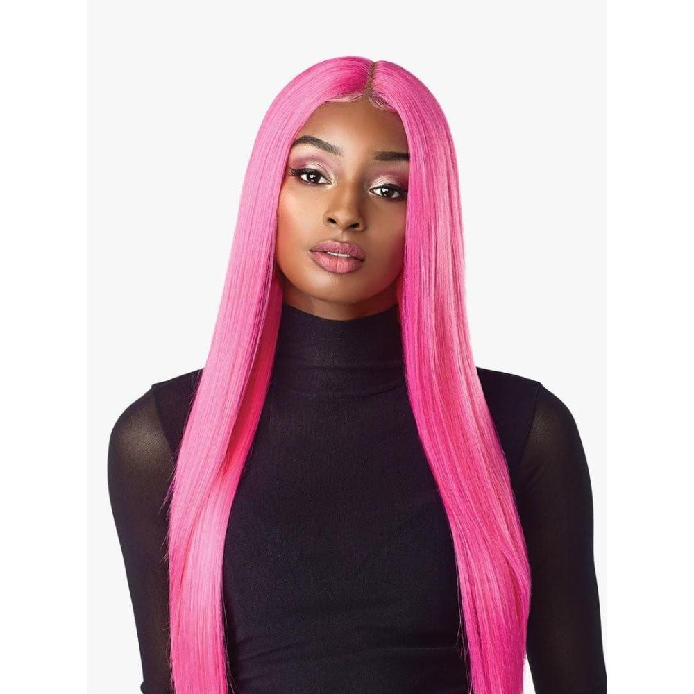 imageSensationnel Shear Muse Lace Wig Lachan Deep Laceparting Hand Tied Ready to Wear Synthetic Prestyled Units BABYBLUENEONFOREST