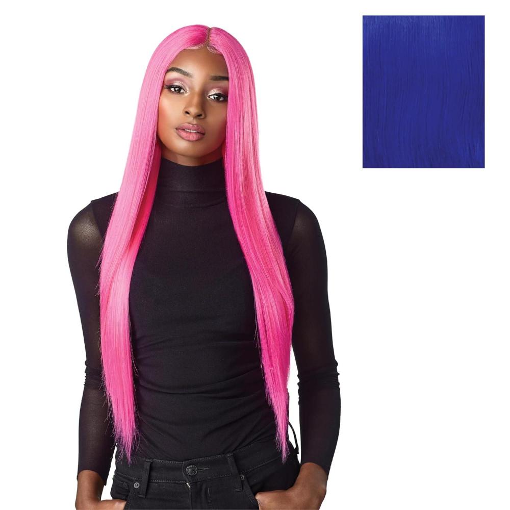 imageSensationnel Shear Muse Lace Wig Lachan Deep Laceparting Hand Tied Ready to Wear Synthetic Prestyled Units BABYBLUENEONROYALBLUE