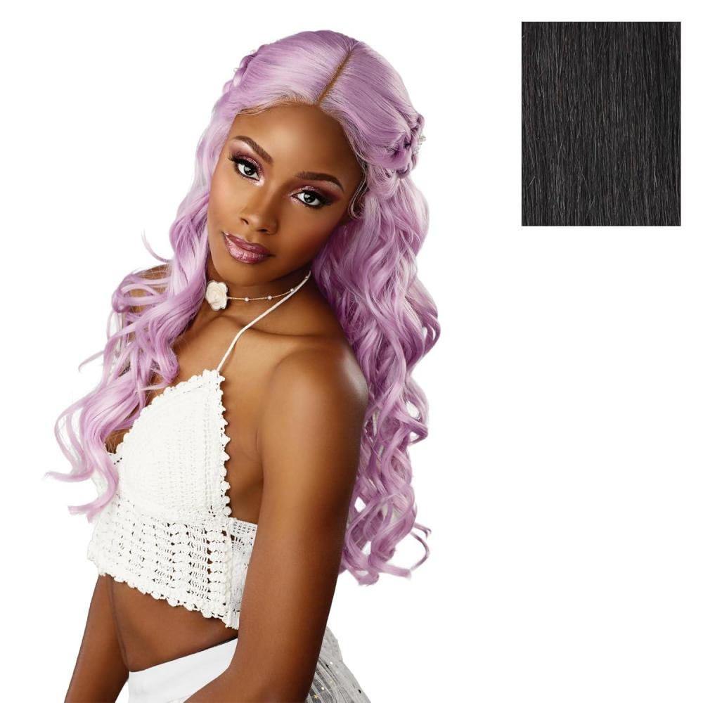 imageSensationnel Shearmuse Festigal Lacewig Flower Gal Glueless Ypart Laceparting Hand Tied Ready to Wear Synthetic Prestyled Units BLACKBLACK