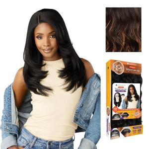 Sensationnel Curls Kinks and Co Kinkyedges Wig – Kinky Blow Out 20 Inch Y Part Lace Natural Kinky Edge textured Hairline for Natural 3B to 4C Hair Textures (1 JETBLACK)(F1B/30)