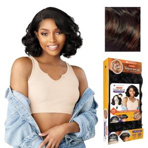 Sensationnel Curls Kinksandco Kinkyedges Wig – Kinky Barrel Curl 12 Inch Y Part Lace Natural Kinkytexture Edged Hairline for Natural 3C to 4C Hair Textures (1 JETBLACK)(F1B/33)