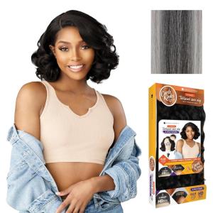 Sensationnel Curls Kinksandco Kinkyedges Wig – Kinky Barrel Curl 12 Inch Y Part Lace Natural Kinkytexture Edged Hairline for Natural 3C to 4C Hair Textures (1 JETBLACK)(HL34/51)
