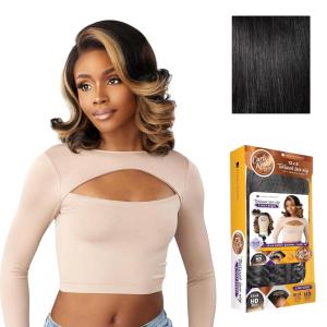 Sensationnel Curls Kinksandco Kinkyedges Wig – Kinky Barrel Curl 14 Inch 13X6 Lace Frontal Natural Kinkytexture Edged Hairline for Natural 3C to 4C Hair Textures (1 JETBLACK)(1 JETBLACK)