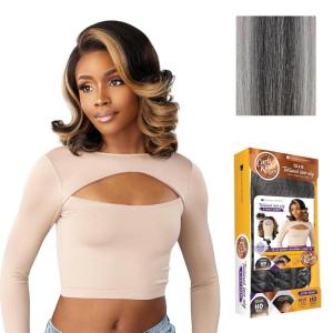 Sensationnel Curls Kinksandco Kinkyedges Wig – Kinky Barrel Curl 14 Inch 13X6 Lace Frontal Natural Kinkytexture Edged Hairline for Natural 3C to 4C Hair Textures (1 JETBLACK)(HL34/51)