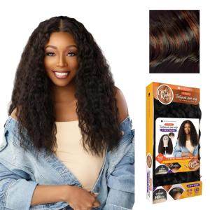 Sensationnel Curls Kinksandco Kinkyedges Wig – Kinky Braid Out 20 Inch Y Part Lace Natural Kinkytexture Edged Hairline for Natural 3C to 4C Hair Textures (1 JETBLACK)(F1B/350)