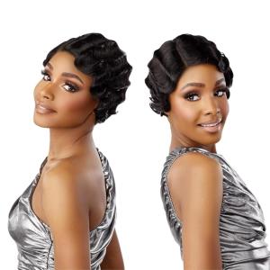 Sensationnel Shear Muse Lace Wig – Drea Deep Laceparting Hand Tied Ready to Wear Synthetic Prestyled Units (BG BURGANDY)(CREAMBLONDE)