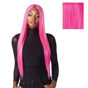 Sensationnel Shear Muse Lace Wig – Lachan Deep Laceparting Hand Tied Ready to Wear Synthetic Prestyled Units (BABYBLUE)(NEONPINK)