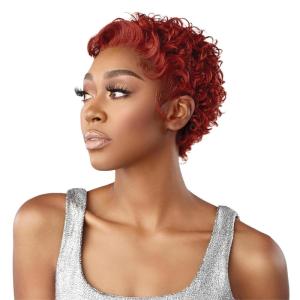 Sensationnel Shear Muse Lace Wig – Olene Deep Laceparting Hand Tied Ready to Wear Synthetic Prestyled Units (2 DARKBROWN)(COPPER)