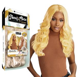Sensationnel Shear Muse Lace Wig – Quiesha Deep Laceparting Hand Tied Ready to Wear Synthetic Prestyled Units (BEIGEASHBLONDE)(CREAMYBLONDE)