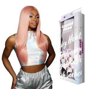 Sensationnel ShearMuse Crystal Cloud Lace Wigs – Dulcia Wide 5 Inch Deep Parting Synthetic Preplucked Hairline Glueless Lacefront (CORALPINK)(CORALPINK)
