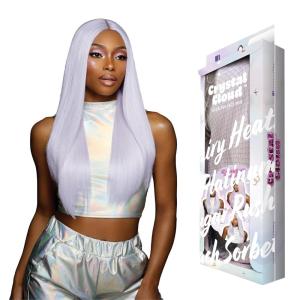 Sensationnel ShearMuse Crystal Cloud Lace Wigs – Dulcia Wide 5 Inch Deep Parting Synthetic Preplucked Hairline Glueless Lacefront (CORALPINK)(PINKPLATINUM)