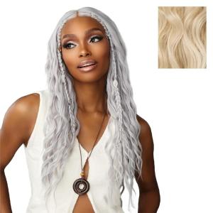 Sensationnel Shearmuse Festigal Lacewig – Dazzle Gal Glueless Ypart Laceparting Hand Tied Ready to Wear Synthetic Prestyled Units (BLEACHBLONDE)(CHAMPAGNEBLONDE)