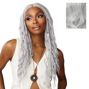 Sensationnel Shearmuse Festigal Lacewig – Dazzle Gal Glueless Ypart Laceparting Hand Tied Ready to Wear Synthetic Prestyled Units (BLEACHBLONDE)(SILVERBLONDE)