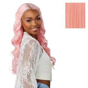 Sensationnel Shearmuse Festigal Lacewig – Flower Gal Glueless Ypart Laceparting Hand Tied Ready to Wear Synthetic Prestyled Units (BLACK)(BUBBLEGUM)