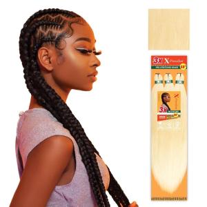 Sensationnel X-pression prestretched braiding hair – 3x braid 58 inch all kanekalon flame retardant synthetic braid for box braids and twists (1 pack, 1 JETBLACK)(17287375681)