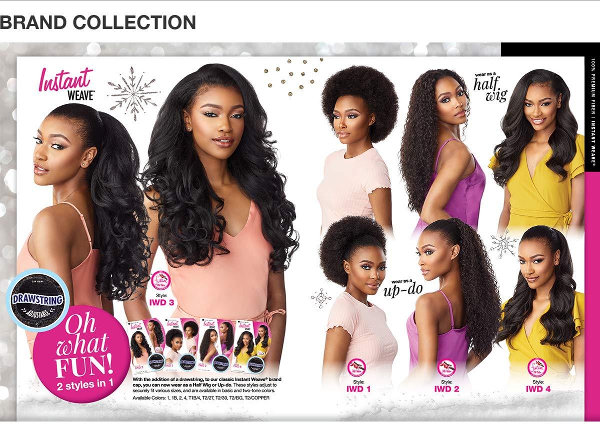 imageSensationnel Instant Weave Half Wig 3 Synthetic Blendwig Adjustable Drawstring for Seamless Hair Blending 1 JETBLACKT227