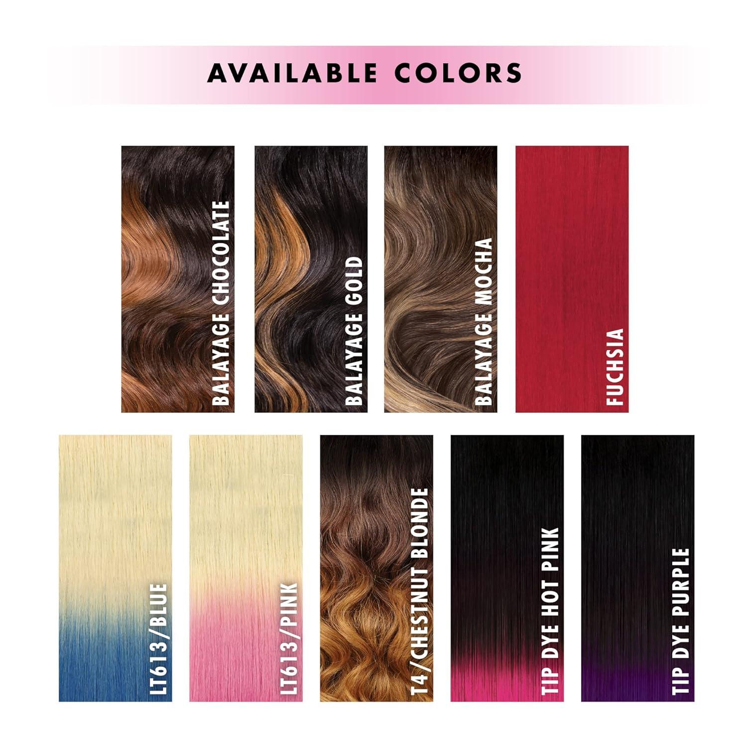 imageSensationnel Vice Lace Front Wigs Unit 15 5 Inch Deep Part Synthetic Preplucked Hairline 1 JETBLACKLT613PINK