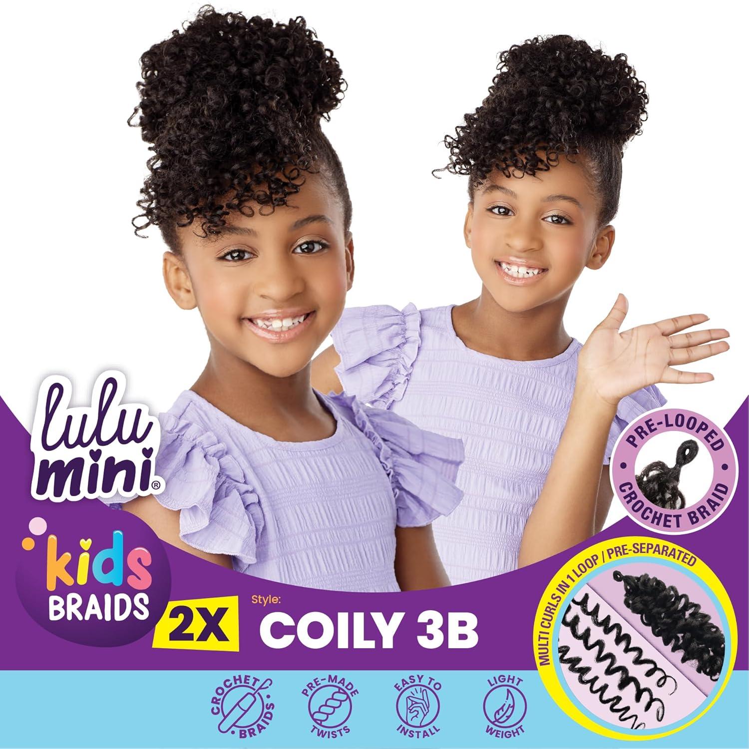 imageSensationnel Lulumini crochet kids braids 2x coily 3b flame safe synthetic braiding hair 1 JETBLACK30 LIGHTAUBURN