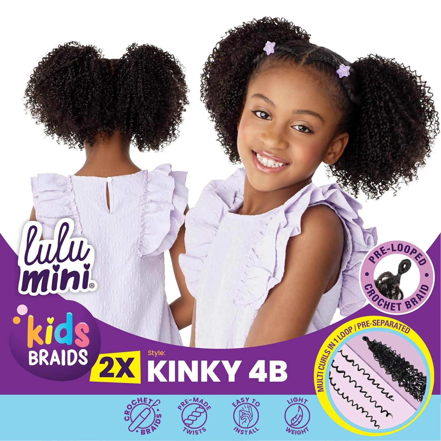 imageSensationnel Lulumini crochet kids braids 2x kinky 4b flame safe synthetic braiding hair 1 JETBLACK2 DARKBROWN