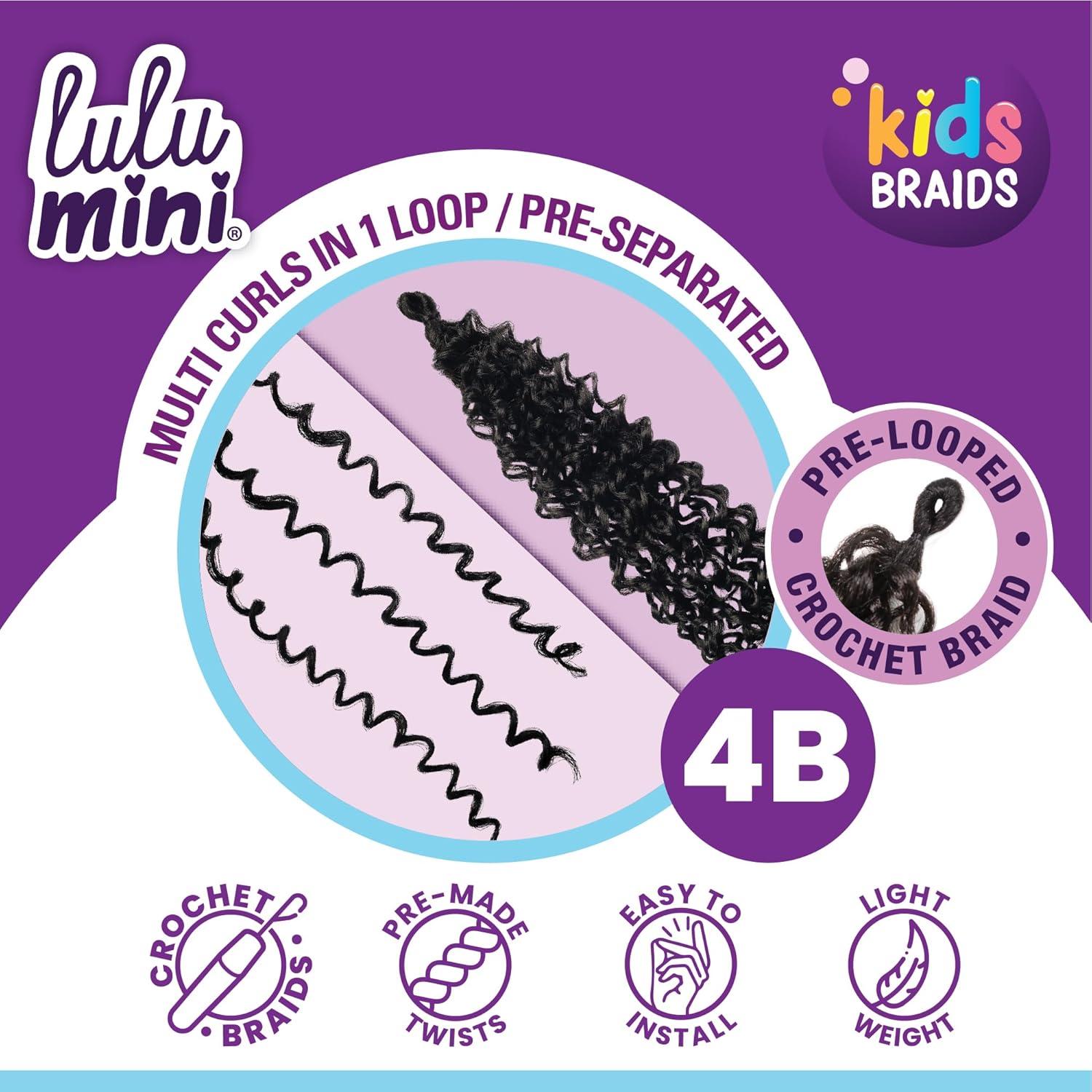 imageSensationnel Lulumini crochet kids braids 2x kinky 4b flame safe synthetic braiding hair 1 JETBLACKT227
