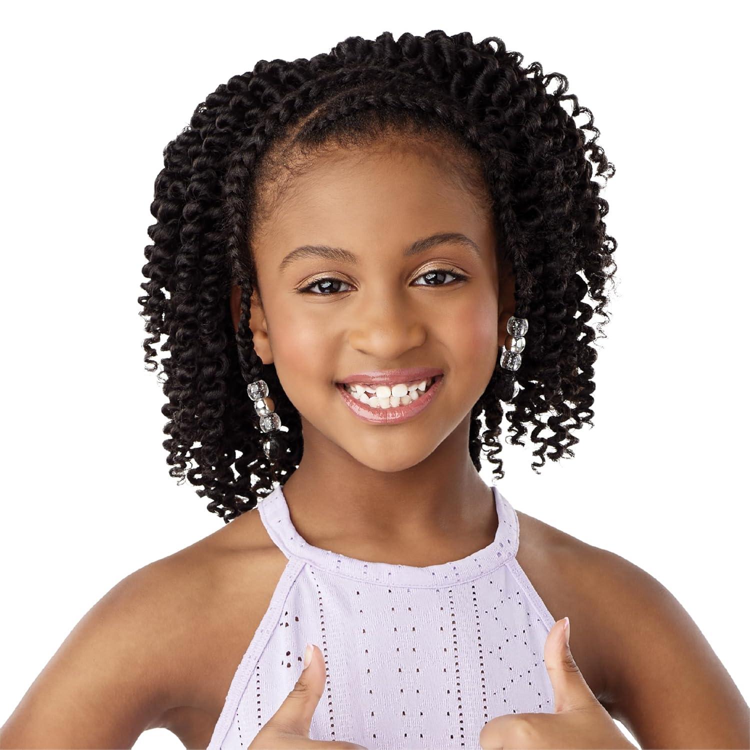 imageSensationnel Lulumini crochet kids braids 2x wand twist 7 inch flame safe synthetic braiding hair 1 JETBLACKBG BURGANDY