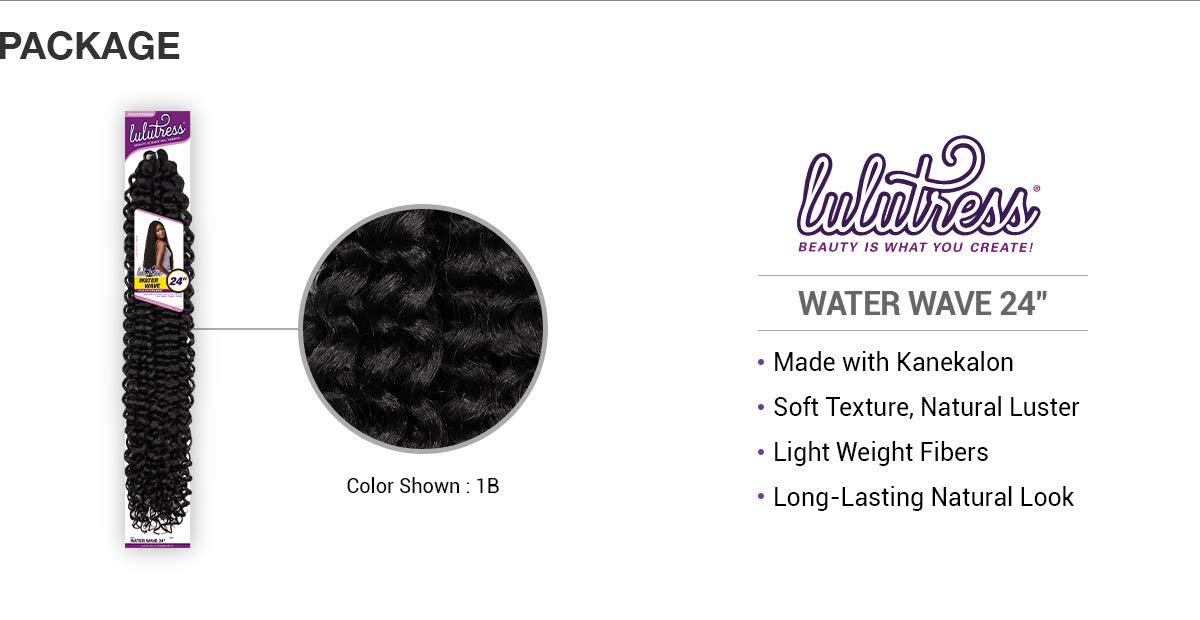 imageSensationnel Lulutress Crochet Braiding Hair Water Wave 24 Inch Fully Folded Diy All Kanekalon Synthetic Locs Twists 1 JETBLACK30 LIGHTAUBURN