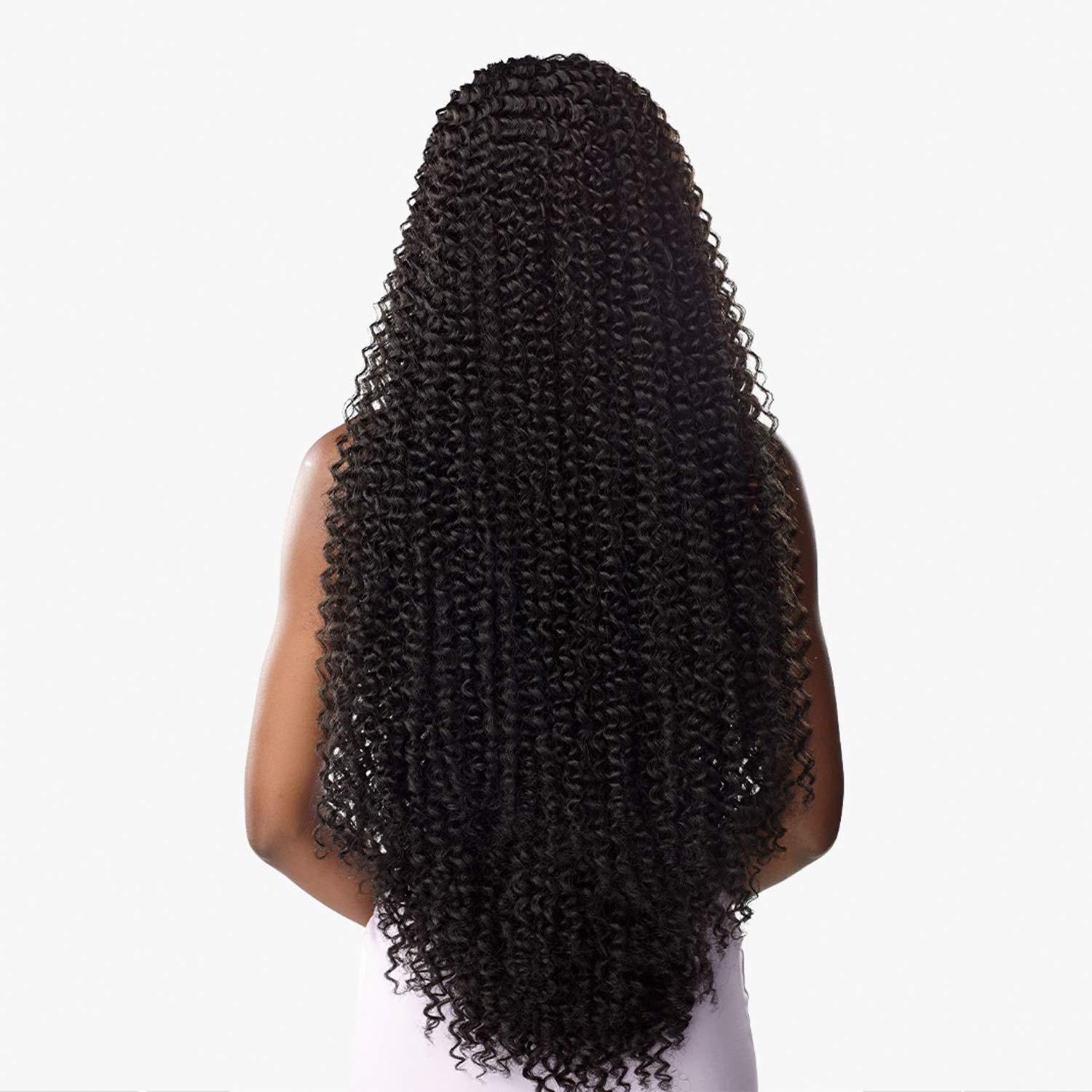 imageSensationnel Lulutress Crochet Braiding Hair Water Wave 24 Inch Fully Folded Diy All Kanekalon Synthetic Locs Twists 1 JETBLACK4 MEDBROWN