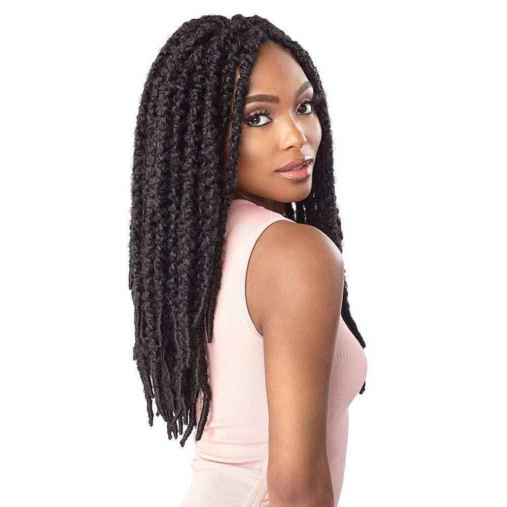 imageSensationnel Lulutress Crochet Braiding Hair 2x Water Wave Locs 18 Inch Pre Made Diy All Kanekalon Synthetic Locs Twists 1 JETBLACK2 DARKBROWN