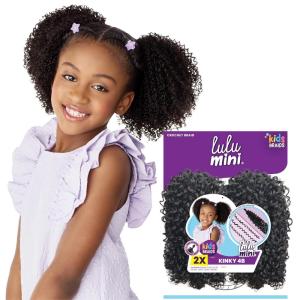 Sensationnel Lulumini crochet kids braids – 2x kinky 4b flame safe synthetic braiding hair (1 JETBLACK)(30 LIGHTAUBURN)