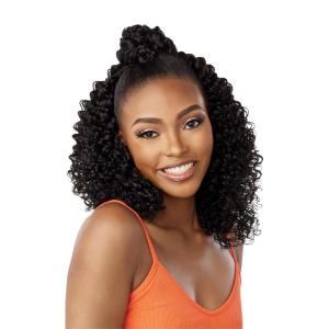 Sensationnel Lulutress crochet braiding hair – 2x wispy curl 3b pre made diy all kanekalon synthetic locs twists (1 pack, 1 JETBLACK)(T1B/350)
