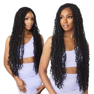 Sensationnel Lulutress crochet braiding hair – 3x twisted distressed locs 26 inch pre made diy all kanekalon synthetic locs twists (1 Pack, 1 JETBLACK)(2 DARKBROWN)