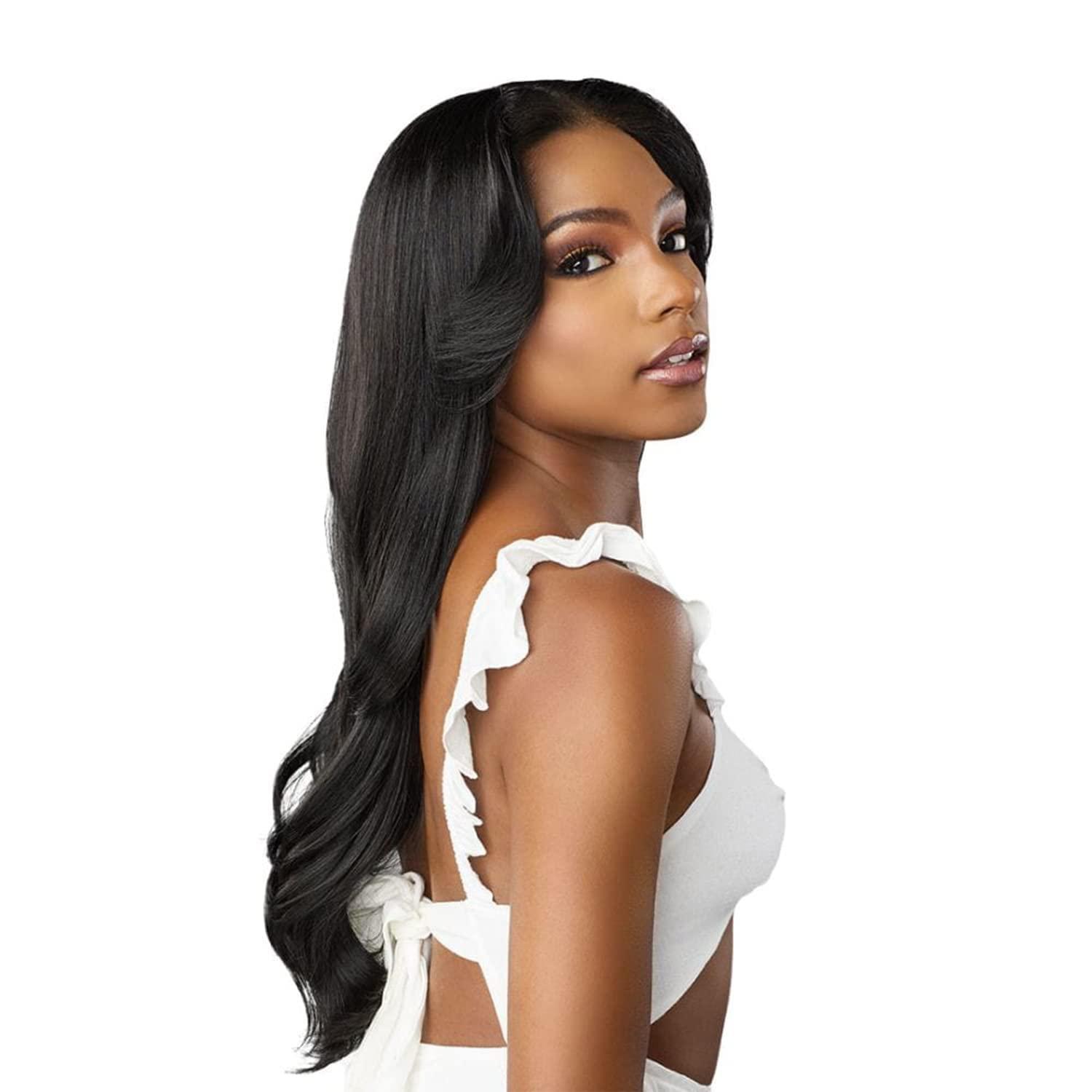 imageSensationnel Dashly Wig Unit 27 Non Lace Cap Ready to Wear Ear to Ear Lacepart Synthetic 1 JETBLACK1B OFFBLACK