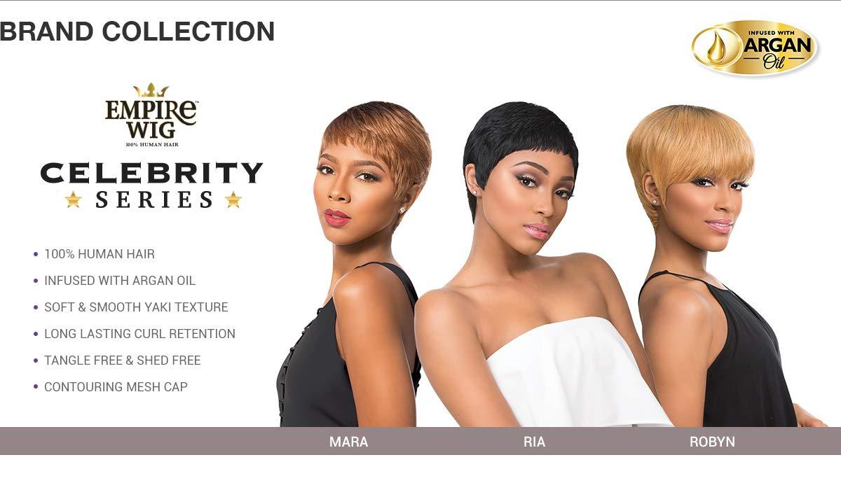 imageSensationnel Empire Human Hair Wig Robyn Celebrity Inspired Collections PreStyled Salon Cut Hair 1 JETBLACK2 DARKBROWN