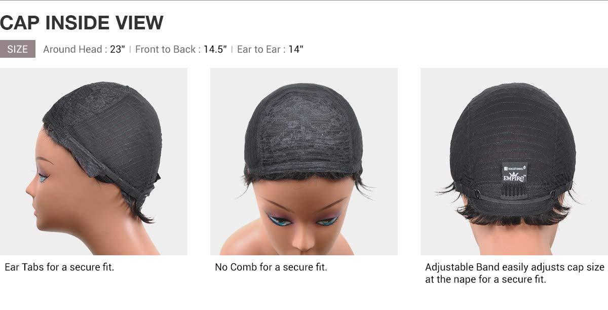 imageSensationnel Empire Human Hair Wig Robyn Celebrity Inspired Collections PreStyled Salon Cut Hair 1 JETBLACKT1B30