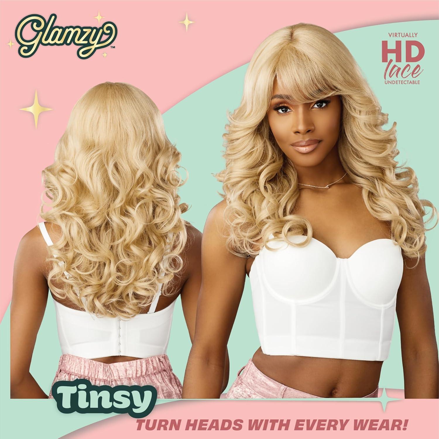 imageSensationnel Glamzy Lace Crown Wig Tinsy Glueless Hand Tied CrownArea Synthetic Hair 1 JETBLACKBEIGEBLONDE