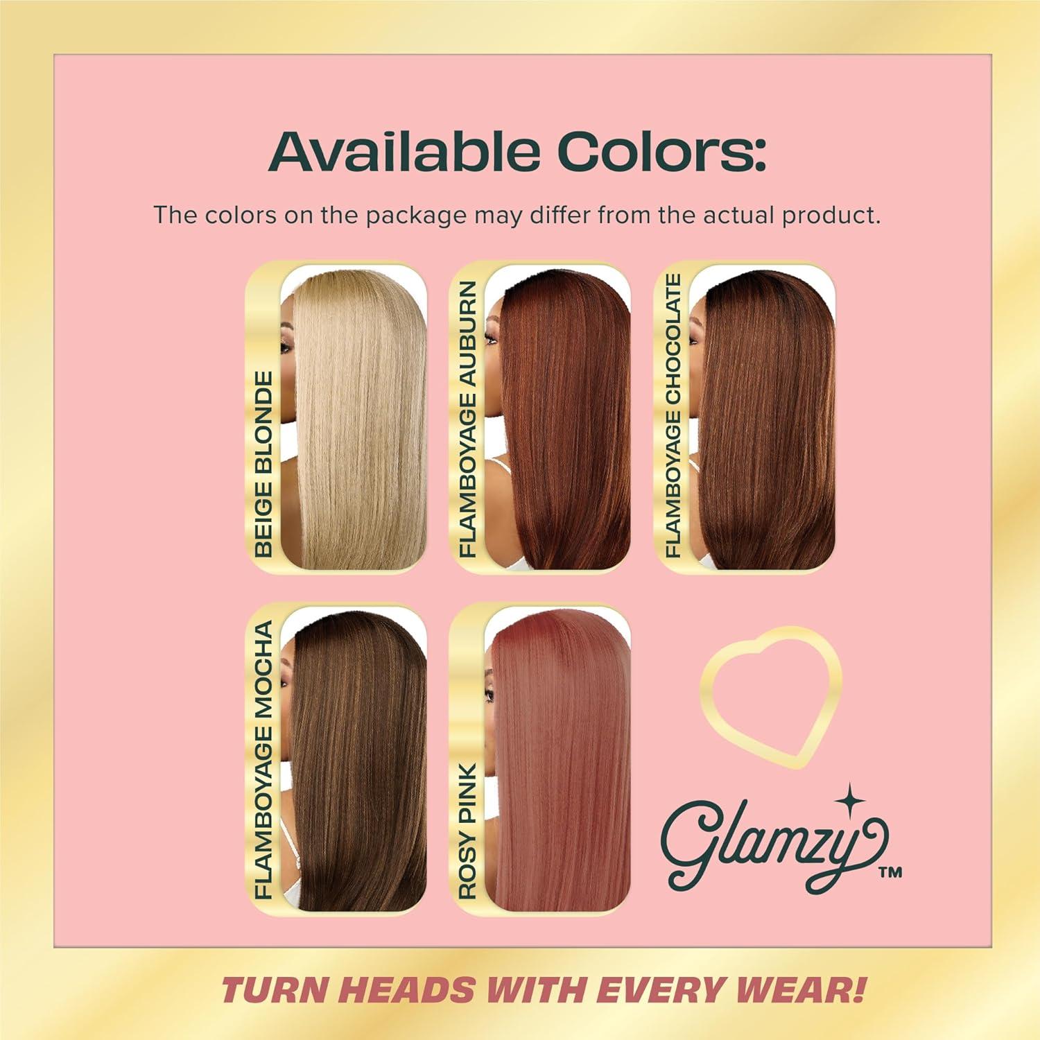 imageSensationnel Glamzy Lace Crown Wig Tinsy Glueless Hand Tied CrownArea Synthetic Hair 1 JETBLACKFLAMBOYAGEAUBURN