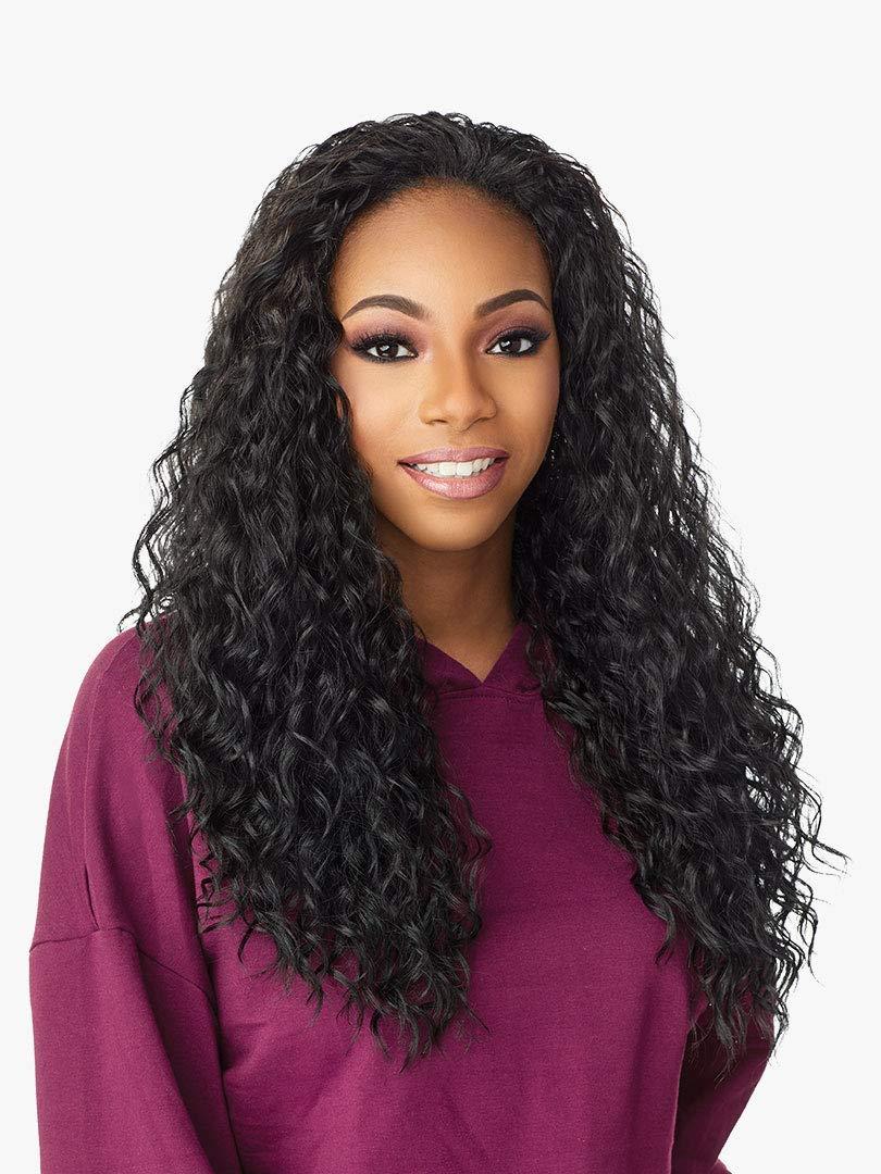 imageSensationnel Instant Updown Halfwig Pony Iud 2 4 Style in 1 Half Wig And Pony Drawstring 1 JETBLACK4 MEDBROWN