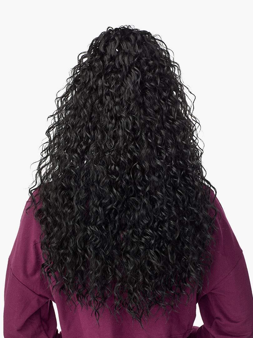 imageSensationnel Instant Updown Halfwig Pony Iud 2 4 Style in 1 Half Wig And Pony Drawstring 1 JETBLACK4 MEDBROWN