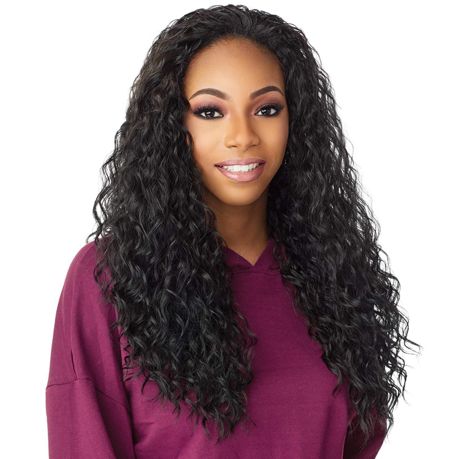 imageSensationnel Instant Updown Halfwig Pony Iud 2 4 Style in 1 Half Wig And Pony Drawstring 1 JETBLACKT230