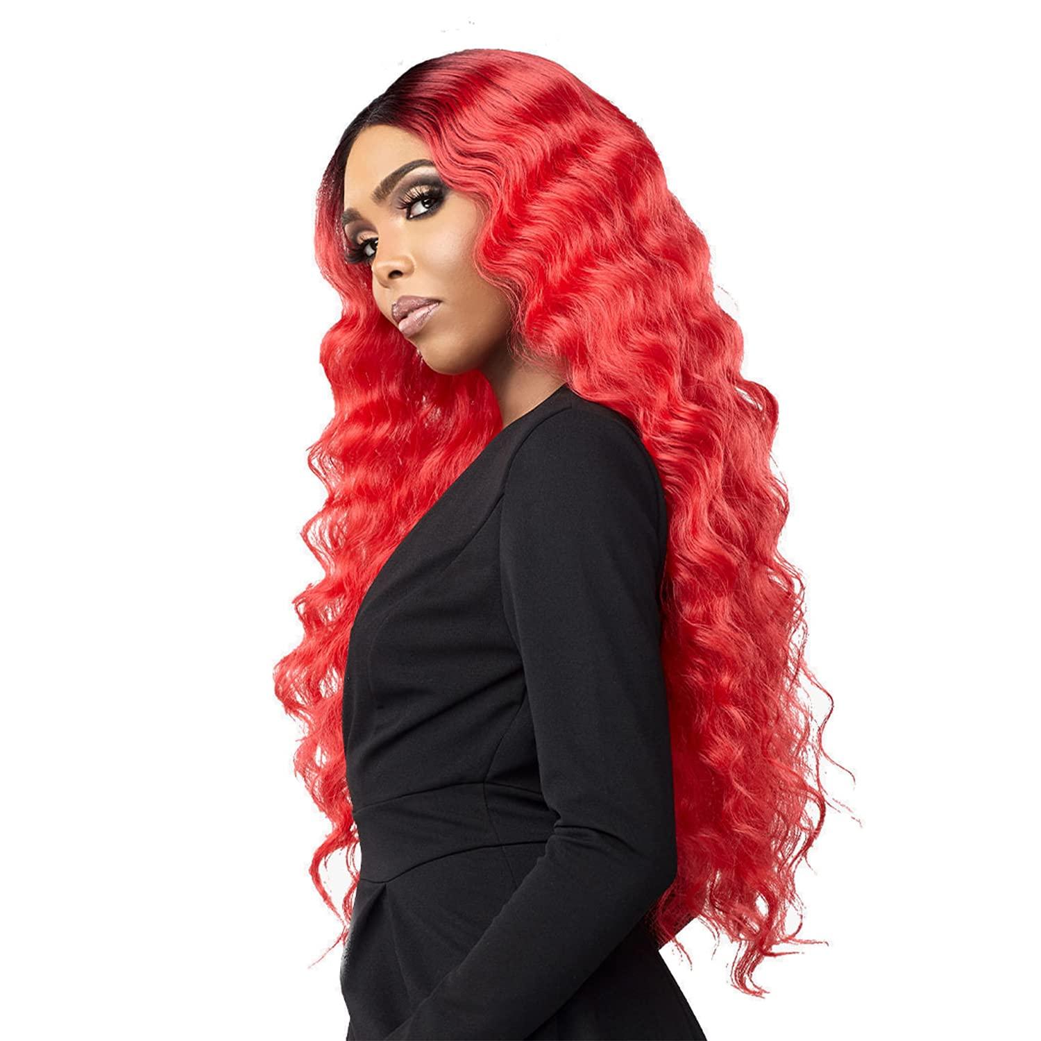 imageSensationnel Vice Lace Front Wigs Unit 5 5 Inch Deep Part Synthetic Preplucked Hairline CH27CH30