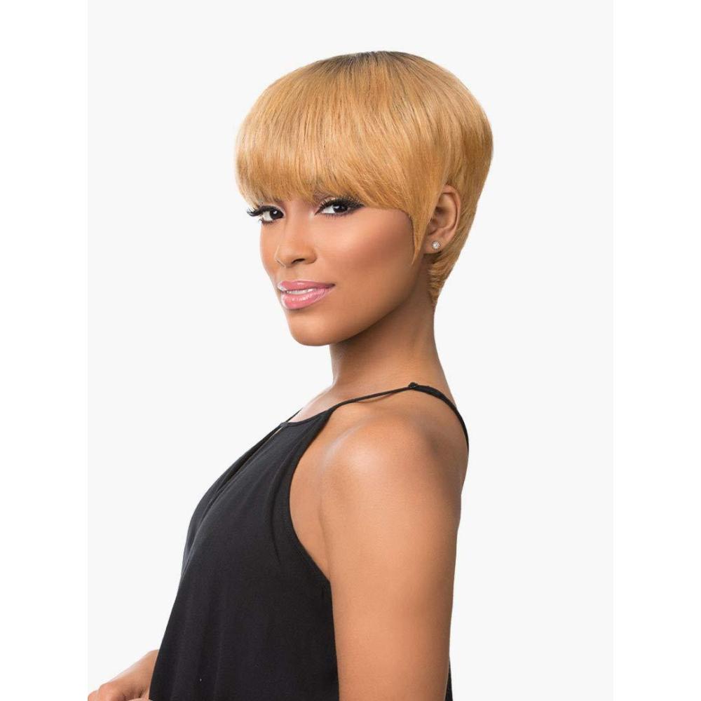 imageSensationnel Empire Human Hair Wig Robyn Celebrity Inspired Collections PreStyled Salon Cut Hair 1 JETBLACKT1B30