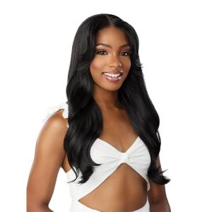 Sensationnel Dashly Wig – Unit 27 Non Lace Cap Ready to Wear Ear to Ear Lacepart Synthetic (1 JETBLACK)(MP/PLATINUM)