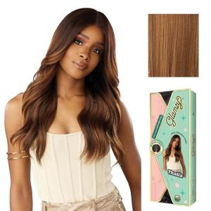 Sensationnel Glamzy Lace Part Wig – Thalia Glueless Hand Tied Wider V Parting Synthetic Hair (1 JETBLACK)(BALAYAGEMACCHIATO)