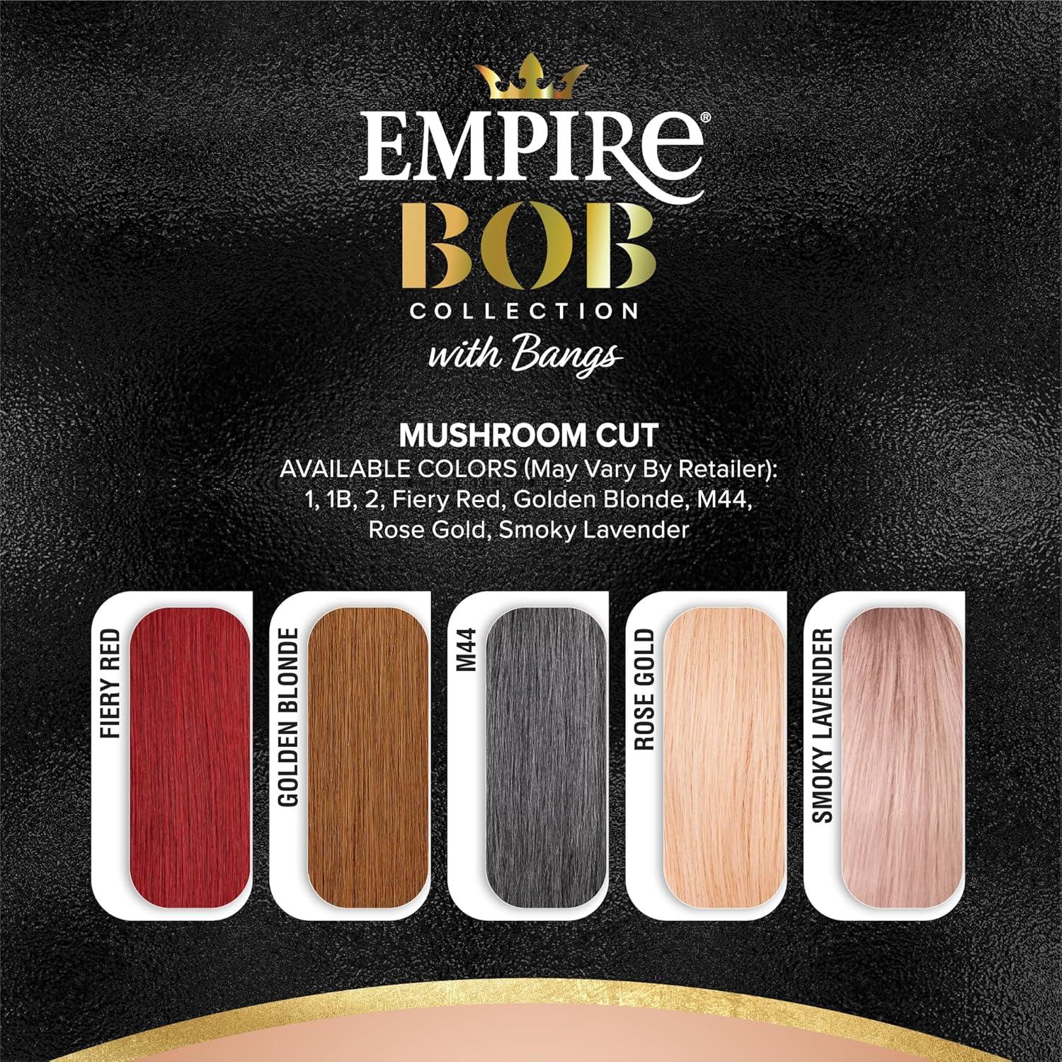 imageSensationnel Empire Bob Humanhair Wig Mushroom Cut Face Framing Mesh Cap for Comfort With Bangs 1 JETBLACK1 JETBLACK