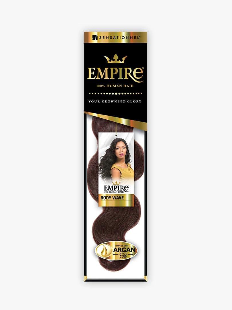 imageSensationnel Empire Curly Human Hair Body Wave Tangle Free Weaving for Quick Weave and Sew in Styles for Faux Highlights and Fauxmiddlepart Leave Out 10 inch 1 JETBLACKT1BBG