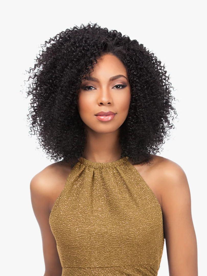 imageSensationnel Empire Curly Human Hair Bohemian Tangle Free Weaving for Quick Weave and Sew in Styles for Faux Highlights and Fauxmiddlepart Leave Out 10 inch 1 JETBLACKT1BBG