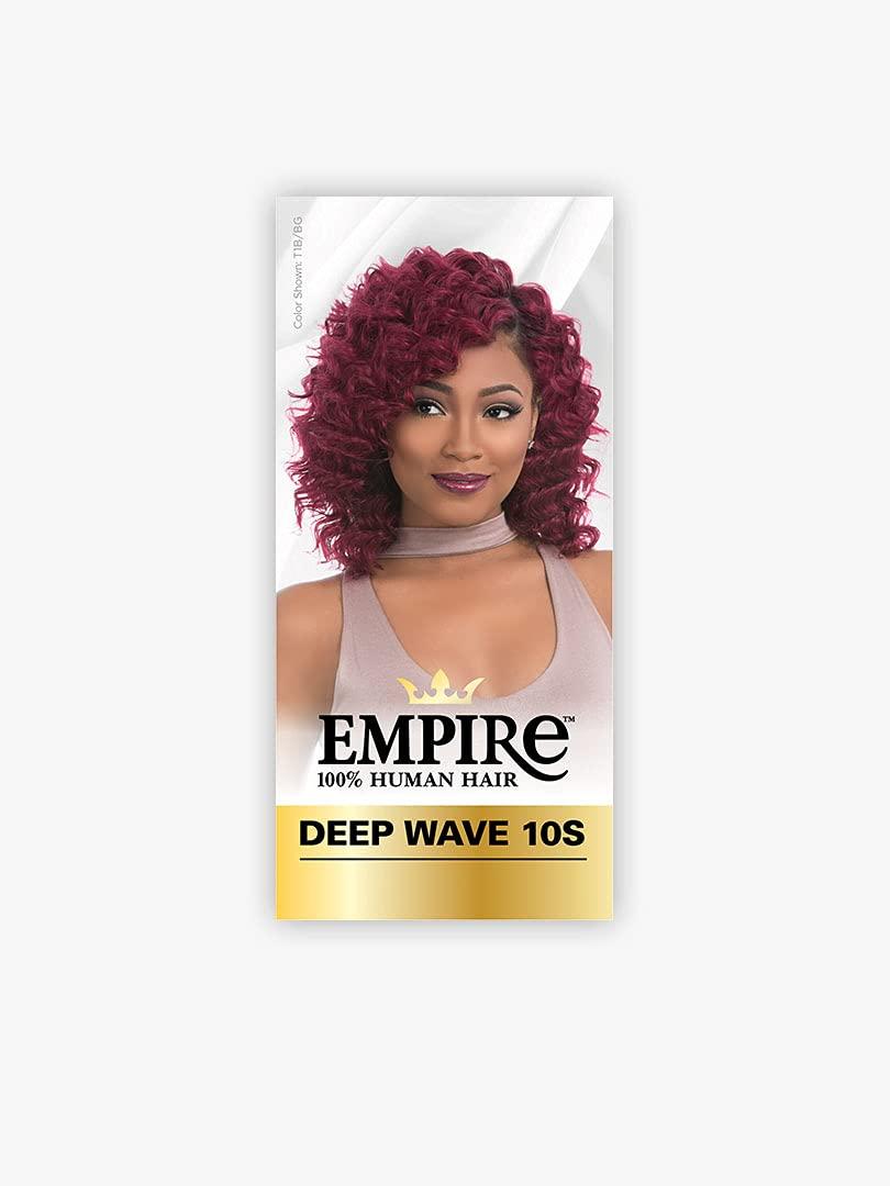 imageSensationnel Empire Curly human hair deep wave 10s 3pcs tangle free weaving for quick weave and sew in styles for faux highlights 1 JETBLACKT1B30